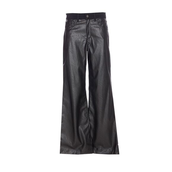 Liu Jo Women Faux Leather Trousers